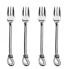 Twist Cocktail Forks Stainless Steel Set Of 4