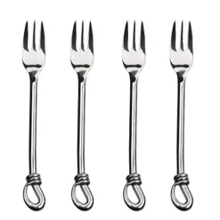 Twist Cocktail Forks Stainless Steel Set Of 4
