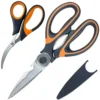 GENERIC Kitchen Shears - Includes Bonus Seafood Scissors, Kitchen Scissors Set Stainless Steel Utility Scissors Multipurpose Barbecue And Poultry Scissors For Cutting Fish, Vegetables, Herbs, 2-Pack