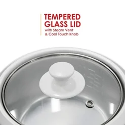 Cuisine ERC006 Electric Rice Cooker With Automatic Keep Warm Makes Soups, Stews, Grains, Hot Cereals, White, 6 Cups Cooked (3 Cups Uncooked -Kitchen Island Sale 41BZ9Q3NzoL