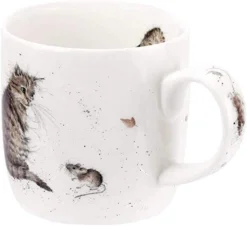 Wrendale By Royal Worcester Cat And Mouse Bone China Mug,11Fl Oz -Kitchen Island Sale 41Bmhi4wkAL