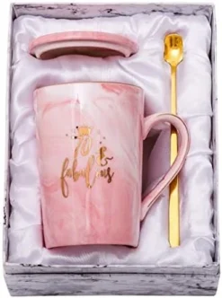 40 And Fabulous Mug - 40th Birthday Gifts For Women - 40th Gift Idea For Women Her Wife Mom Grandma Sister BFF Friend 14 Oz Birthday Mug -Kitchen Island Sale 41BpkhuVAiL. AC