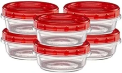 (4 Ounce 10 Pack) Twist Cap Containers Clear Bottom With Red Top Screw On Lids Twist Top Food Storage Freezer Reusable Containers 27 (4 Ounce 10 Pack) Twist Cap Containers Clear Bottom With Red Top Screw On Lids Twist Top Food Storage Freezer Reusable Containers -Kitchen Island Sale 41C vUf dwL. AC 1