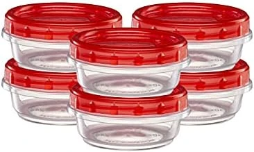 (4 Ounce 10 Pack) Twist Cap Containers Clear Bottom With Red Top Screw On Lids Twist Top Food Storage Freezer Reusable Containers 13 (4 Ounce 10 Pack) Twist Cap Containers Clear Bottom With Red Top Screw On Lids Twist Top Food Storage Freezer Reusable Containers - Image 13