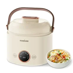 Small Rice Cooker, 2 Cups Uncooked Mini Portable Rice Cooker With Handle, Non-Stick Ramen Cooker, PFOA-Free, Rice Maker With Keep Warm & Delay Start Function, Electric Hot Pot