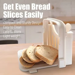 Bread Slicer For Homemade Bread, Plastic Bread Slicer Machine And Compact Bread Slicing Guide 4 Sizes Bread Loaf Slicer Thin Bread Cutter, Foldable And Manual Bread Slicer For Kitchen -Kitchen Island Sale 41CkLWJvgvL