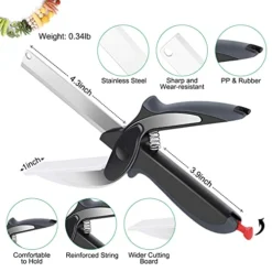 Vegetable Cutter Food Scissors, Salad Chopper Smart Cutter With Built-in Cutting Board, Kitchen Scissors With Vegetable Fruit Peeler For Home Picnic 8 Vegetable Cutter Food Scissors, Salad Chopper Smart Cutter With Built-in Cutting Board, Kitchen Scissors With Vegetable Fruit Peeler For Home Picnic -Kitchen Island Sale 41CrcDS76YL