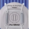 Plymor White Vinyl Finish Mountable Plate Hanger, 3.125" H X 1.75" W X 0.5" D (For Plates 3.5" - 5"), Pack Of 2