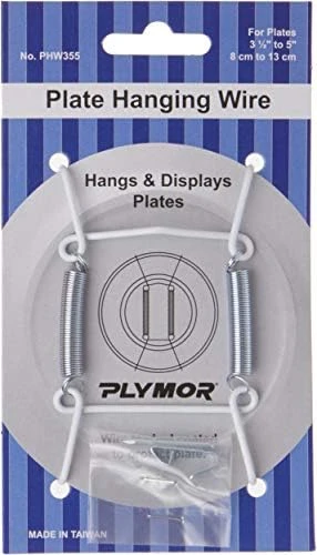 Plymor White Vinyl Finish Mountable Plate Hanger, 3.125" H X 1.75" W X 0.5" D (For Plates 3.5" - 5"), Pack Of 2 11 Plymor White Vinyl Finish Mountable Plate Hanger, 3.125" H X 1.75" W X 0.5" D (For Plates 3.5" - 5"), Pack Of 2 - Image 11