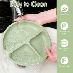 9 Pcs Silicone Baby Toddler Suction Plates Baby Bowls With Suction Toddler Bowls Set Kids Utensils Divided Plate Baby Boy Girl Feeding Set With Spoon Fork Dishwasher And Microwave Safe (Matte Colors) -Kitchen Island Sale 41D6ictRCcL