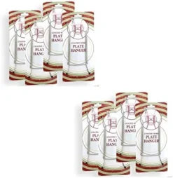 Chrome Vinyl Coated Plate Hanger 8 To 10 Inch - Set Of 4 Pcs - Clear Vinyl Sleeves Protect The Plate - Hook And Nail Included -Kitchen Island Sale 41D6zn3lLKL. AC