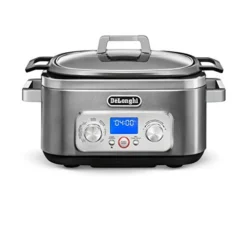 De'Longhi Livenza 7-in-1 Multi-Cooker Programmable SlowCooker, Bake, Brown, Saute, Rice, Steamer & Warmer, Easy To Use And Clean, Nonstick Dishwasher Safe Pot, (6-Quart), Stainless Steel