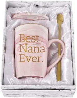 Best Nana Ever Funny Coffee Mug Nana Gifts For Women Grandma Mothers Day Gifts For Nana Women From Grandchildren Grandson Grandkids Grandma Marble Cup 14 Oz Pink With Gift Box -Kitchen Island Sale 41DHOM7Vr8L. AC