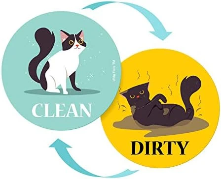Large Dishwasher Magnet Clean Dirty Sign - Funny Design Magnets - Large, Strong, Cool Magnetic Gadgets For Kitchen Organization And Storage - Strong Double Sided Indicator (Cartoon Cat) 6 Large Dishwasher Magnet Clean Dirty Sign - Funny Design Magnets - Large, Strong, Cool Magnetic Gadgets For Kitchen Organization And Storage - Strong Double Sided Indicator (Cartoon Cat) - Image 6