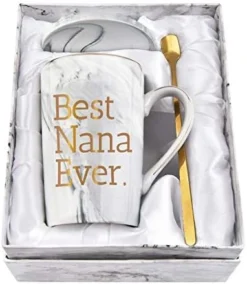 Best Nana Ever Funny Coffee Mug Nana Gifts For Women Grandma Mothers Day Gifts For Nana Women From Grandchildren Grandson Grandkids Grandma Marble Cup 14 Oz Pink With Gift Box -Kitchen Island Sale 41DLTgDAtlL. AC