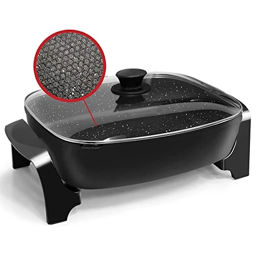 GENERIC Extra Deep Non-stick Electric Skillet Scratch Resistant, Serves 6 To 8 People (10.5Qt.) 1 GENERIC Extra Deep Non-stick Electric Skillet Scratch Resistant, Serves 6 To 8 People (10.5Qt.)
