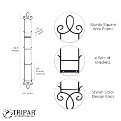 Augusta 4 Tier Vertical Black Plate Rack For Collectible Plates, Plaques, Dishes, & China -Kitchen Island Sale 41DqxHxUd9L