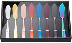 YDware Butter Knives, 18/10 Stainless Steel 6.10 Inch Rose Gold Cheese Spreader Knives Set In Black Gift Box, Dishwasher Safe, Set Of 8 -Kitchen Island Sale 41ERLeQDnTL. AC