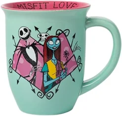 Disney Nightmare Before Christmas Jack And Sally Misfit Love Wide Rim Ceramic Mug, 16 Ounces -Kitchen Island Sale 41ERNJeCKJS. AC