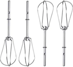 TAINLESS STEEL W10490648 Hand Mixer Turbo Attachment Beaters By BlueStars - Exact Fit For KitchenAid Whirlpool Mixers - Replaces KHM2B W10490648 KHM5 AP5644233 AP5644233 PS4082859 W10240913-4 PACKS