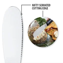 Ada Cutlery Spreader Knife – Stainless Steel Serrated Blade And Black Steel Resin Handle Made In The USA -Kitchen Island Sale 41EayrtHUcL