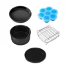 - Air Fryer Accessories | Airfryer 5.5L | Set Of 5 Accessories - Cake Mold, Pizza Mold, Muffin Mold, Skewer Rack, Trivet | For Oil-Free Crunchy! XL
