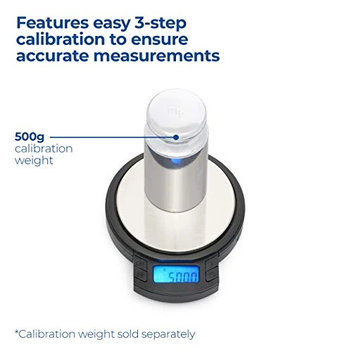 Merican Weigh Scale AXIS Series Precision Bowl Digital Pocket Scale, 650g X 0.1g (AXIS-650) 4 Merican Weigh Scale AXIS Series Precision Bowl Digital Pocket Scale, 650g X 0.1g (AXIS-650) - Image 4