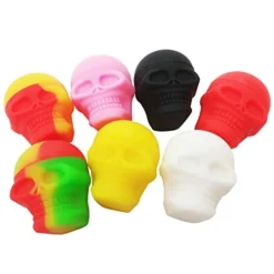 100pcs/can 3ml Silicone Containers Mini Skull Shape Wax Oil Silicone Jar Assorted Color -Kitchen Island Sale 41F5TWEkToL