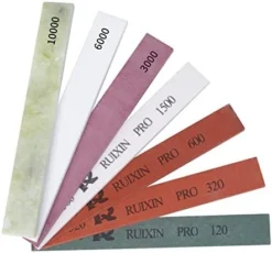 7PCS Knife Sharpening Stone For Professional Knife Sharpeners Fix-Angle Kitchen Sharpener - 4 Ceremic Whetstones: 120#, 320#, 600#, 1500# & 3 Water Stones: 3000# 6000#, 10000# For RUIXIN PRO -Kitchen Island Sale 41FSLqabtZL. AC