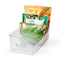 FreezeUp Freezer Bin 15", Fridge Organizer With Storage, BPA-Free Food-Safe Container