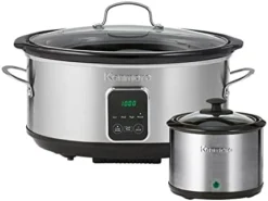 Enmore 5 Qt (4.7L) Slow Cooker, Black And Gray, Compact Countertop Cooking, Simple Dial Control, Easy To Use, Warm, Braise, Simmer, Sous Vide, Stew, Soup, Curry, Chili, Fondue, Yogurt 16 Enmore 5 Qt (4.7L) Slow Cooker, Black And Gray, Compact Countertop Cooking, Simple Dial Control, Easy To Use, Warm, Braise, Simmer, Sous Vide, Stew, Soup, Curry, Chili, Fondue, Yogurt -Kitchen Island Sale 41FYEgWZ2mL. AC