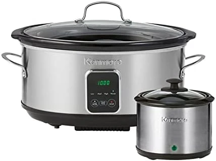 Enmore 5 Qt (4.7L) Slow Cooker, Black And Gray, Compact Countertop Cooking, Simple Dial Control, Easy To Use, Warm, Braise, Simmer, Sous Vide, Stew, Soup, Curry, Chili, Fondue, Yogurt 8 Enmore 5 Qt (4.7L) Slow Cooker, Black And Gray, Compact Countertop Cooking, Simple Dial Control, Easy To Use, Warm, Braise, Simmer, Sous Vide, Stew, Soup, Curry, Chili, Fondue, Yogurt - Image 8