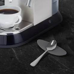 Carrotez Small Silicone Coffee Spoon Rest 2 Pcs (0.2" X 1.6" X 3.74"), Spoon Holder Flexible Almond-Shaped For Next To Coffee Maker - Kitchen Utensil Rest, Deep Grey -Kitchen Island Sale 41FeitPxiLL
