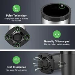 850W Bullet Personal Blender For Shakes And Smoothies, 11 Pieces Countertop Smoothie Blenders For Kitchen, Protein Drinks, Small Cup Blender Grinder With 2 * 17Oz To-Go Cups And Spout Lids, BPA Free, Pulse Technology (Black) -Kitchen Island Sale 41GHgB24v7L