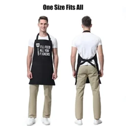 Miracu Funny Aprons For Men, Women - I'll Feed All You - Dad Gifts, Gifts For Men - Fathers Day, Mothers Day, Birthday Gifts For Dad, Mom, Wife, Husband, Boyfriend - Cooking Grilling BBQ Chef Apron -Kitchen Island Sale 41GHlohfz2L