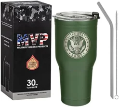 30 Oz USMC Black Double Wall Vacuum Insulated Stainless Steel Tumbler Travel Mug - USMC Vet Owned Business -Kitchen Island Sale 41GOW2SIiwL. AC
