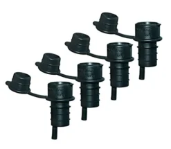 ’s Corker Harold Import Co Wine Stopper Set Of 4, Black