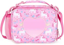 Mibasies Girls Lunch Bag For Kids Rainbow Insulated Box With External Bottle Holder -Kitchen Island Sale 41GVm927hiL. AC