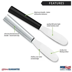 Ada Cutlery Spreader Knife – Stainless Steel Serrated Blade With Aluminum Handle Made In The USA -Kitchen Island Sale 41GYOutCZ5L 1