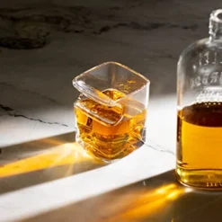 Corkcicle Premium Double Old Fashioned Handmade Whiskey Glass With Built In Cigar Holder, 9oz, Handcrafted, Durable, Gifts For Men -Kitchen Island Sale 41GZ7Z9tShL