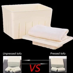 Tofu Press Mould (2PCS) Plastic DIY Homemade Tofu Maker Pressing Mold Kit +Soybean Curd Cheese Cloth Kitchen Tools