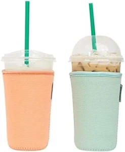 Axendale Iced Coffee Sleeve For Large Sized Cups - 2 Pack - Neoprene Iced Coffee Sleeve (2 PK Large 32oz, American Flag) -Kitchen Island Sale 41GmwXFLSsL. AC