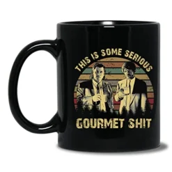 This Is Serious Vintage Ceramic Coffee Mug Tea Cup (Black, 15oz)