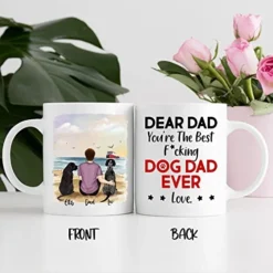 World's Best Dog Dad Mug, Personalized Dog Dad Coffee Mug, Custom Dog Dad Mug, Dog Dad Cup, Dog Lover Mug, Dog Lover Gift, Pet Dog Coffee Mug, Custom Gift For Dog Owner White Cup 11oz, 15oz -Kitchen Island Sale 41GwurflOHL