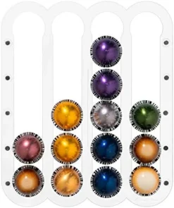 Coffee Pod Holder For Nespresso Vertuo Capsules - Magnetic Holder Suitable To Be Mounted On The Fridge (Black) -Kitchen Island Sale 41H7N0E7pEL. AC