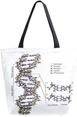 ZZKKO Science Canvas Tote Grocery Bag Shoulder Casual Book Bag Large For Women Teachers, Chemistry Cotton Bag Shopping Purse Handbag Reusable Multipurpose Use -Kitchen Island Sale 41Hs97xGBL. AC
