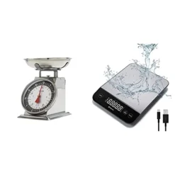 Taylor Mechanical Kitchen Weighing Food Scale Weighs Up To 11lbs, Measures In Grams And Ounces, Black And Silver -Kitchen Island Sale 41HxQXWqTBL