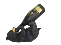 Black Bear Decorative Wine Bottle Holder | Home Bar Decor | Wine Accessories For A Wine Bar | Kitchen Organization | Great Gifts For Her - 11"