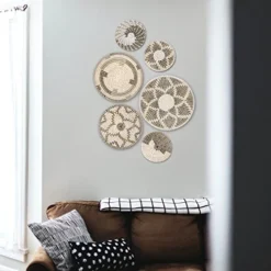 Handmade Woven Wall Basket Decor - Set Of 6 Hanging Seagrass Baskets For Rustic, Trendy, All Natural Home Decor With Boho Style | Decorative, Round Baskets Perfect For Stylish Wall Displays 12 Handmade Woven Wall Basket Decor - Set Of 6 Hanging Seagrass Baskets For Rustic, Trendy, All Natural Home Decor With Boho Style | Decorative, Round Baskets Perfect For Stylish Wall Displays -Kitchen Island Sale 41I6e0PUkjL