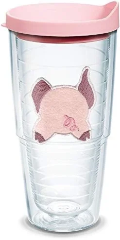 Tervis Plastic Front & Back Pig Made In USA Double Walled Insulated Tumbler Travel Cup Keeps Drinks Cold & Hot, 24oz, Clear -Kitchen Island Sale 41IFvvklsXL. AC
